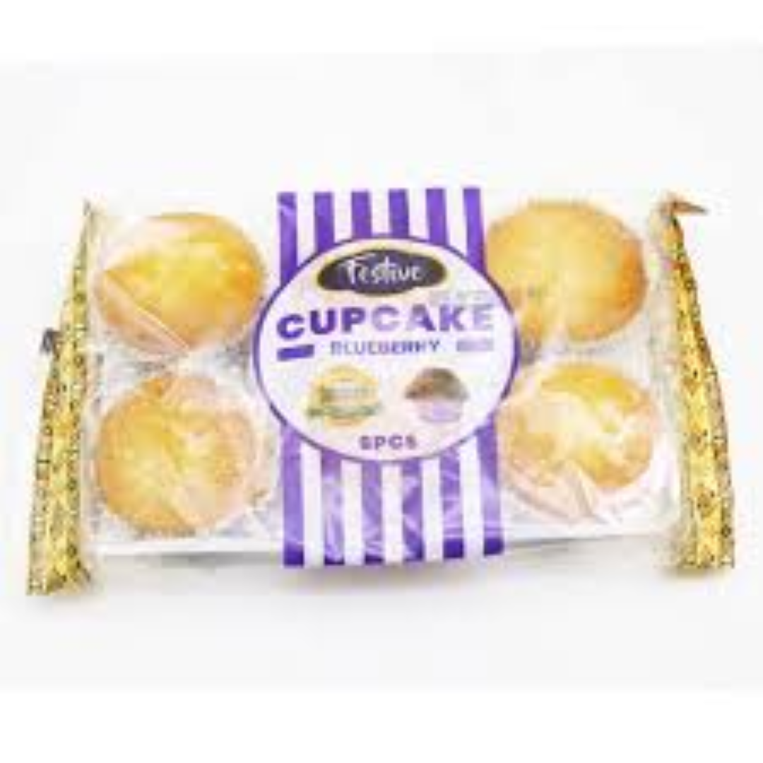 FESTIVE CUPCAKE 6PC BLUEBERRY 250G